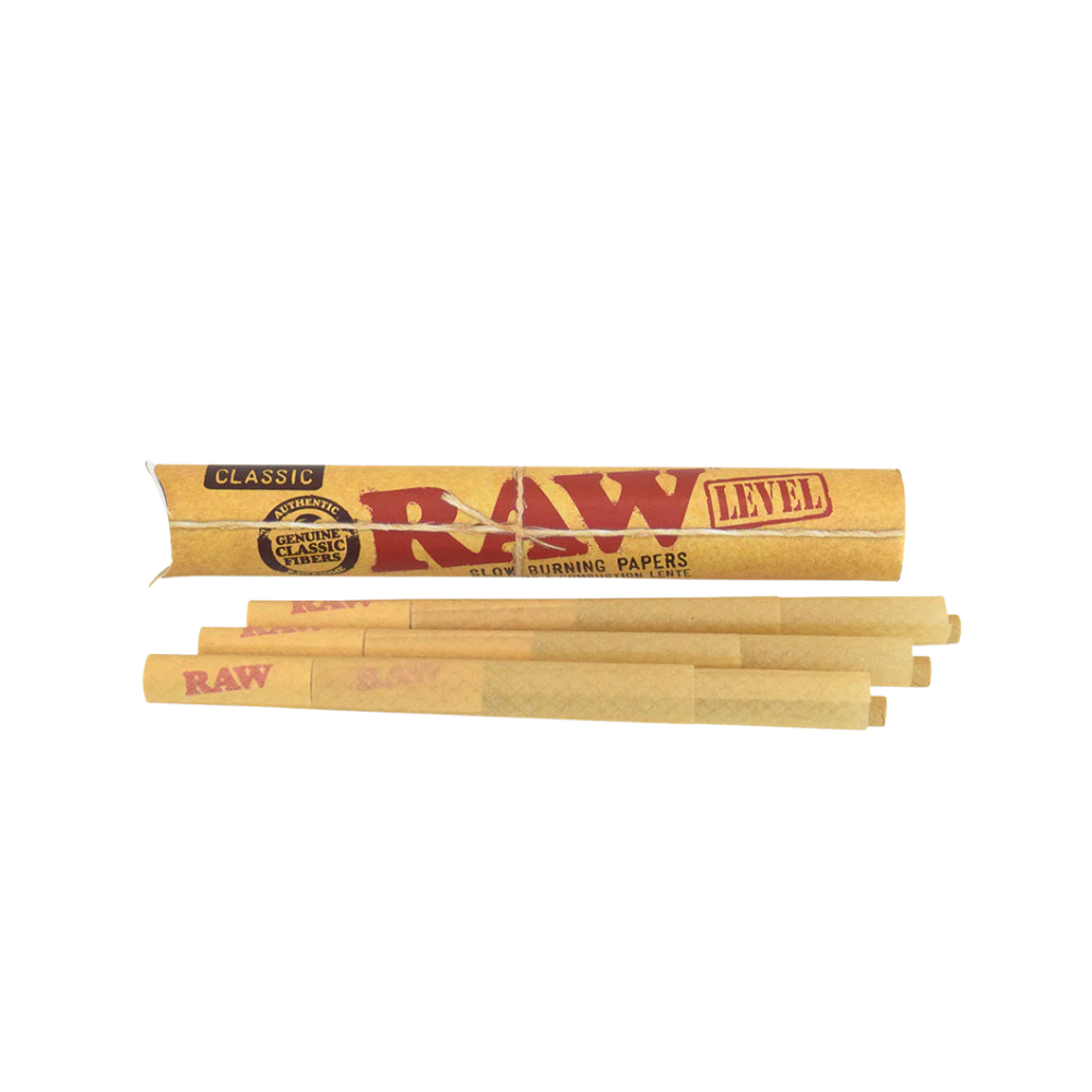 Raw Classic Natural 1 1/4 w/26mm Spiral Tip/Pre Rolled Level Cones - 6 ...